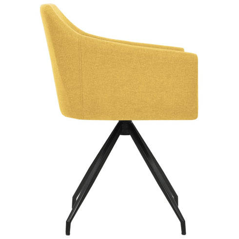 Swen Studio -  Swivel Dining Chairs 6 pcs Mustard Yellow Fabric (UK/IE/FI/NO only) (3x331513)